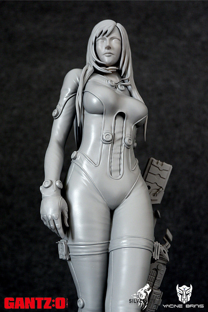 Gantz 3D Model statue of woman holding sword 3D print model_29