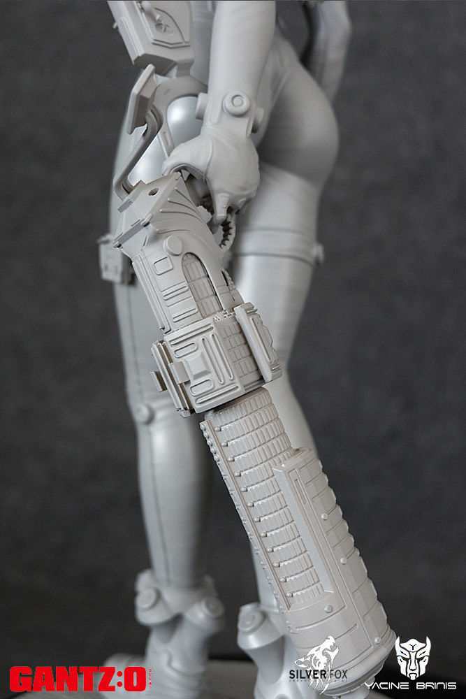 Gantz 3D Model statue of woman holding sword 3D print model_21