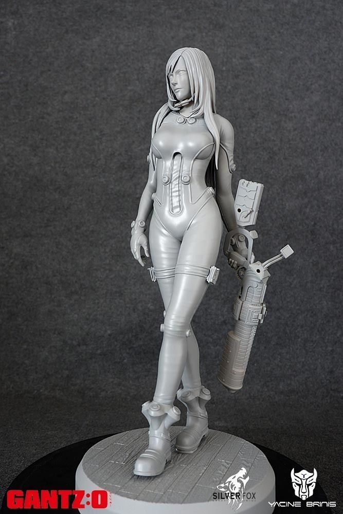 Gantz 3D Model statue of woman holding sword 3D print model_13