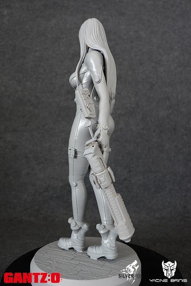 Gantz 3D Model statue of woman holding sword 3D print model_10
