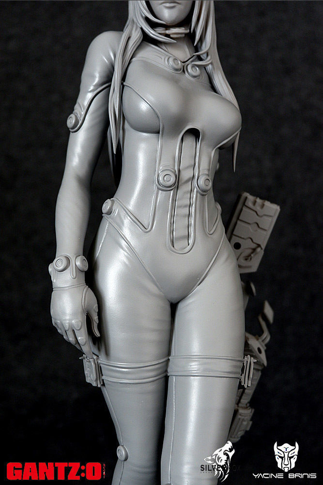 Gantz 3D Model statue of woman holding sword 3D print model_25