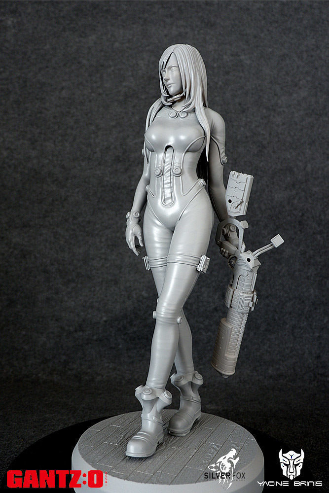 Gantz 3D Model statue of woman holding sword 3D print model_18