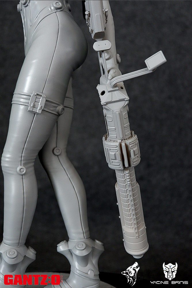 Gantz 3D Model statue of woman holding sword 3D print model_28