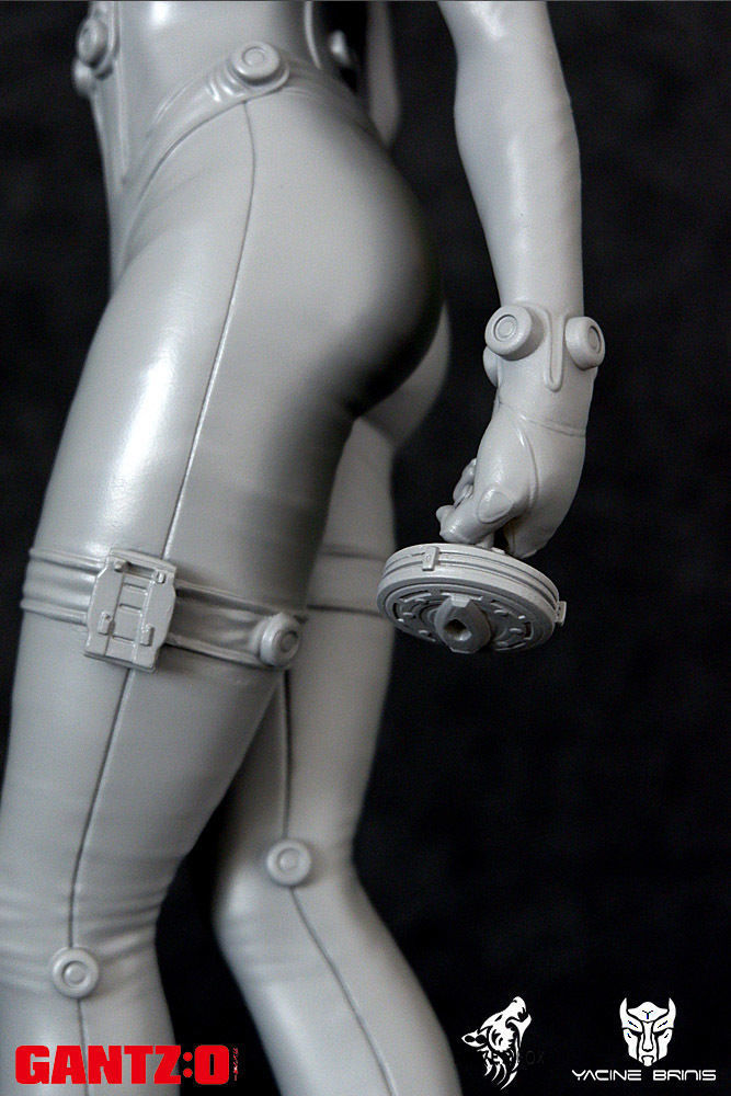 Gantz 3D Model statue of woman holding sword 3D print model_34