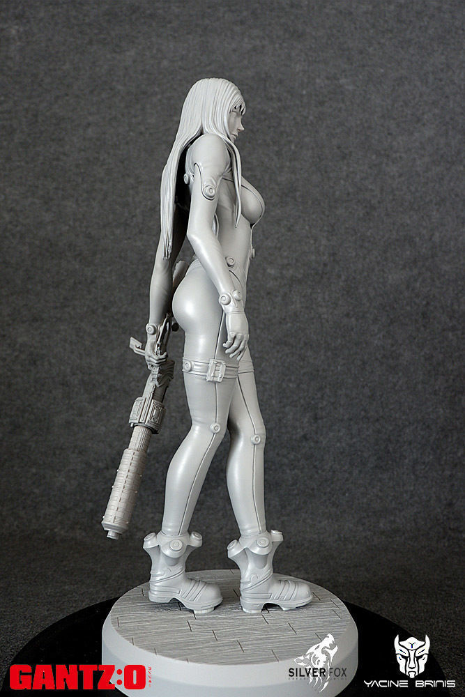 Gantz 3D Model statue of woman holding sword 3D print model_17