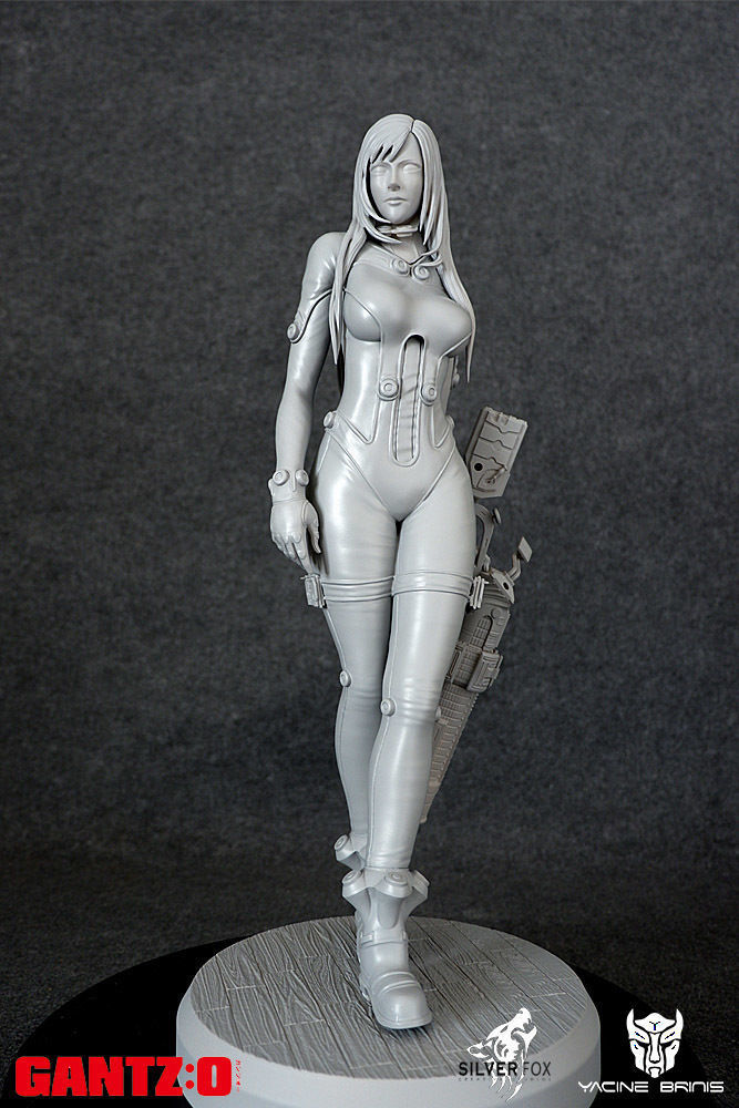 Gantz 3D Model statue of woman holding sword 3D print model_14