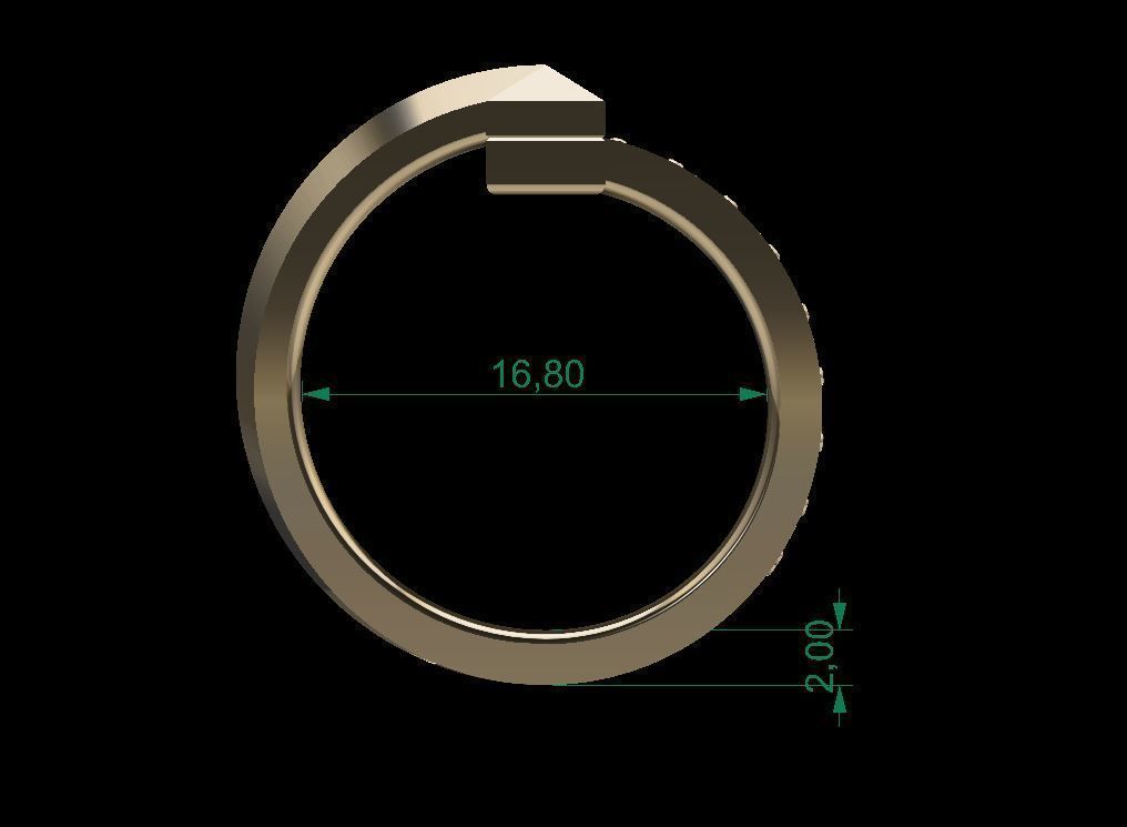 Ring Tiffany with diamonds 3D print model 3D print model_3