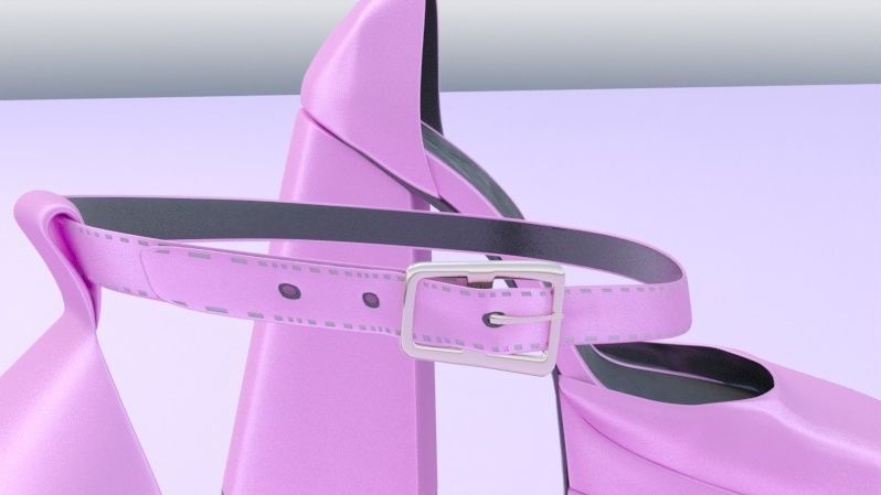 Heels 3D model pair of high heeled shoes 3D model_4