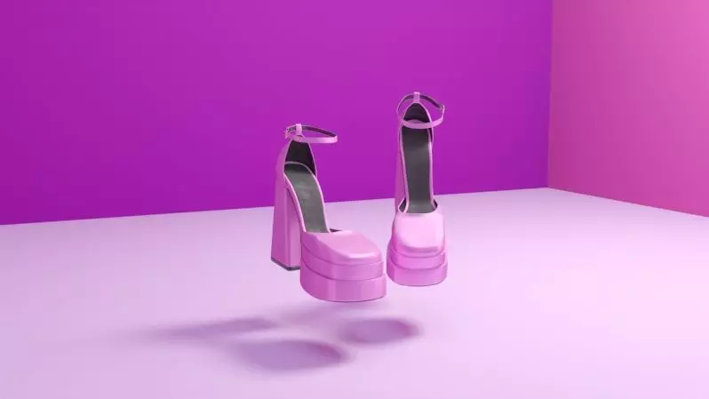 Heels 3D model pair of high heeled shoes 3D model_0