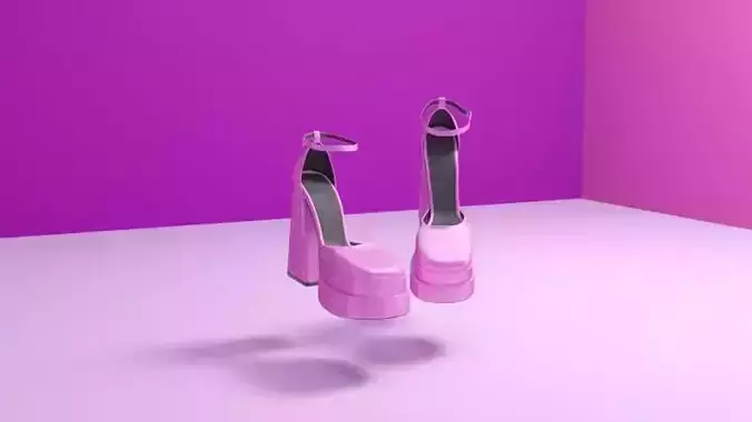 Heels 3D model pair of high heeled shoes