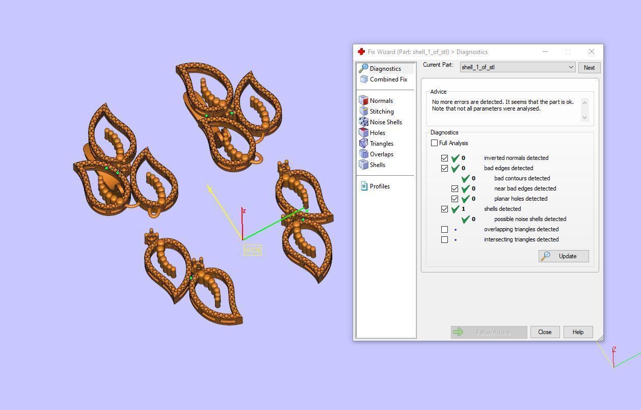 Earrings diamond 3d print model A98 3D print model_6