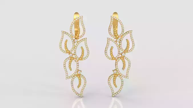 Earrings diamond 3d print model A98