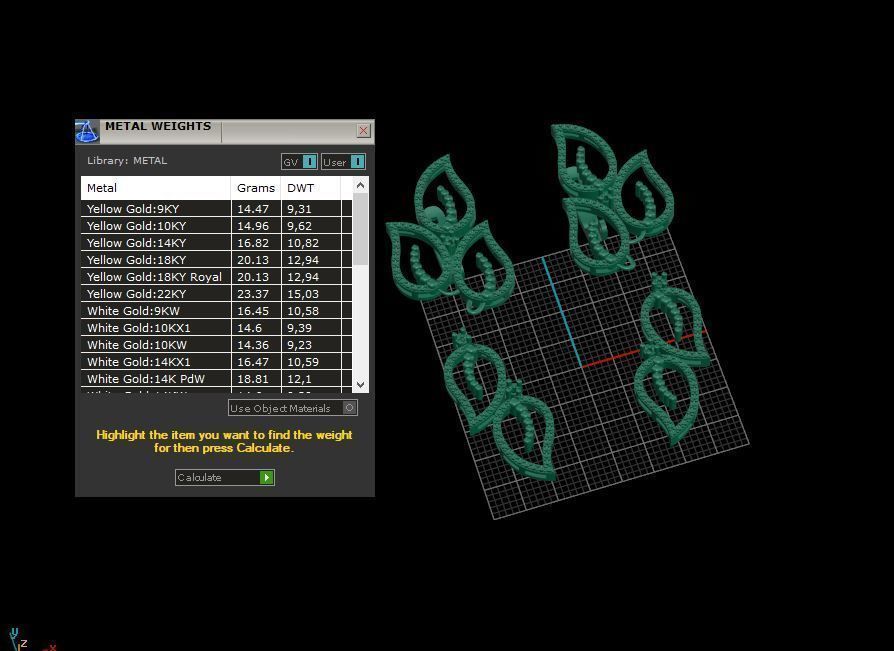 Earrings diamond 3d print model A98 3D print model_8