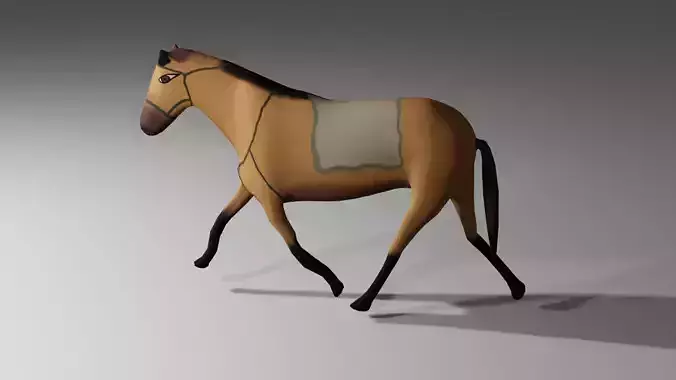 Brown Horse Lowpoly