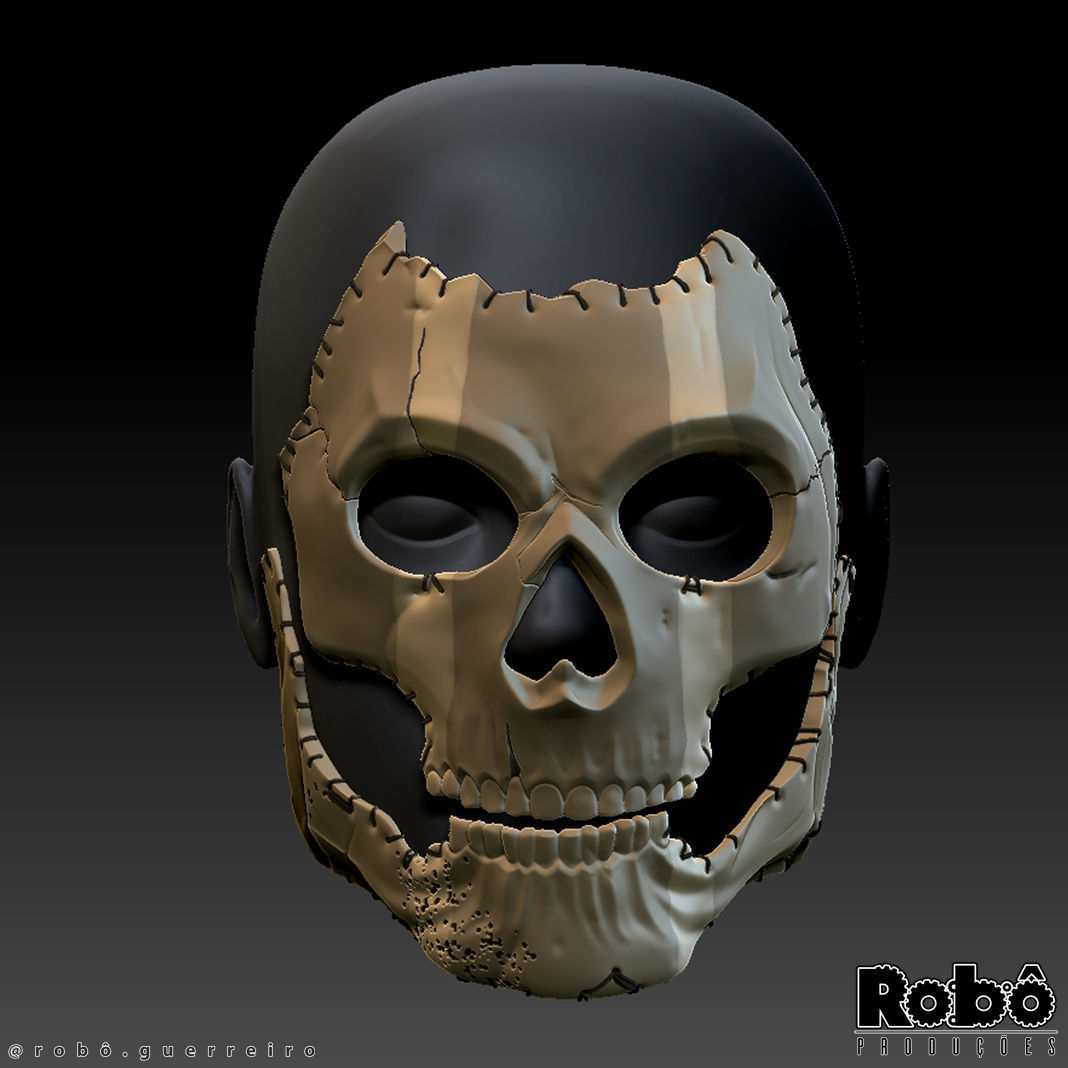 Ghost Mace Mask - Call of Duty - Modern Warfare - WARZONE 3D print model_2