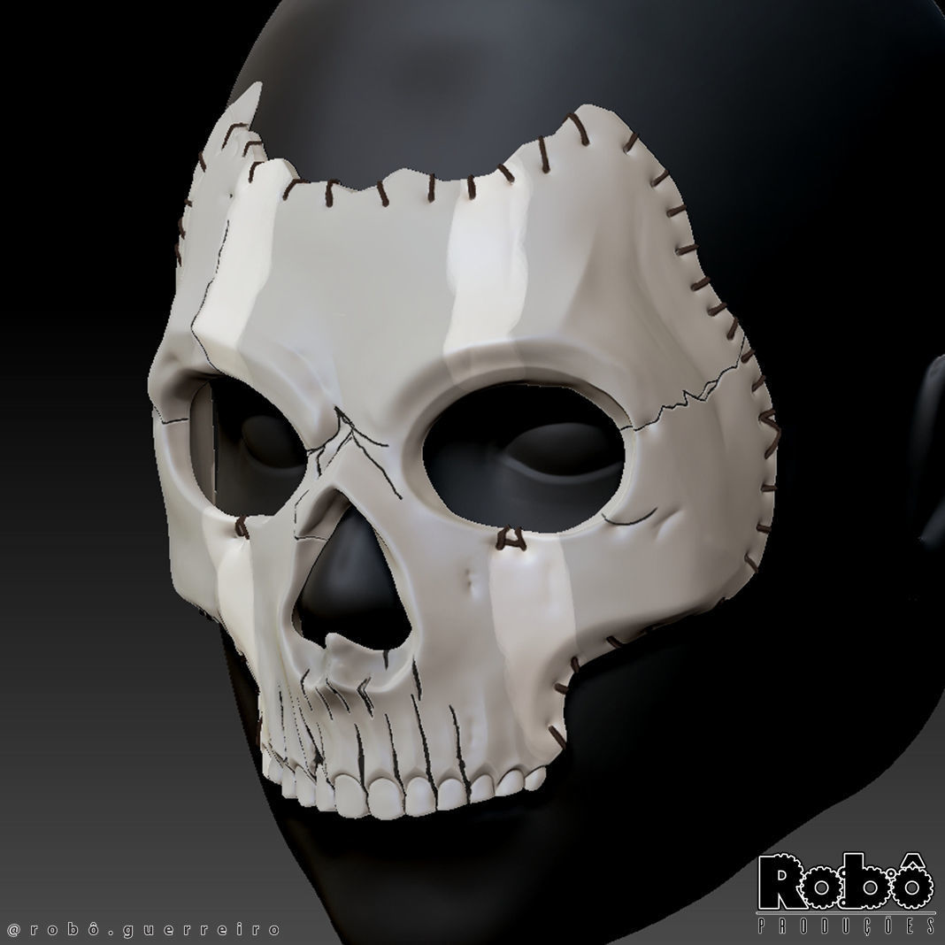 Ghost Mace Mask - Call of Duty - Modern Warfare - WARZONE 3D print model_5