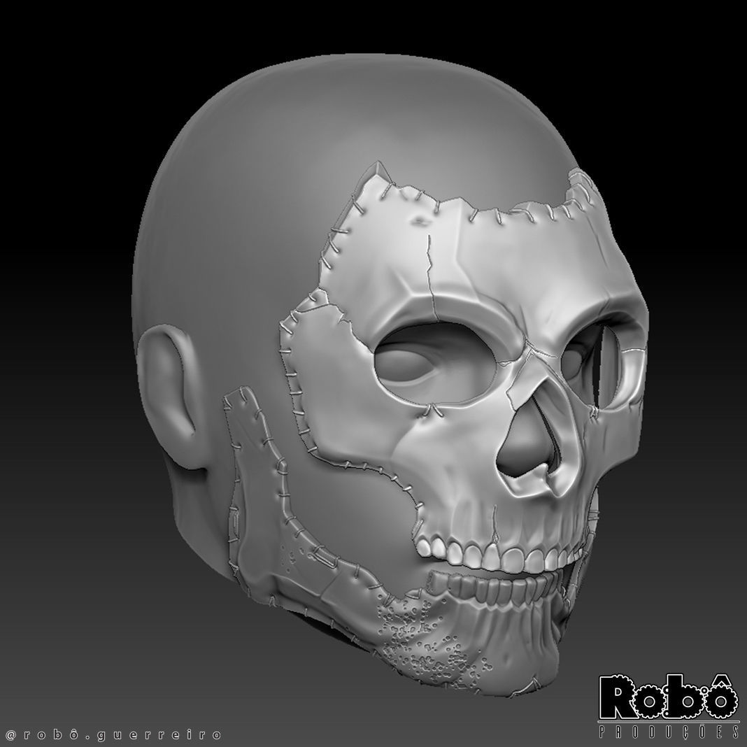 Ghost Mace Mask - Call of Duty - Modern Warfare - WARZONE 3D print model_9
