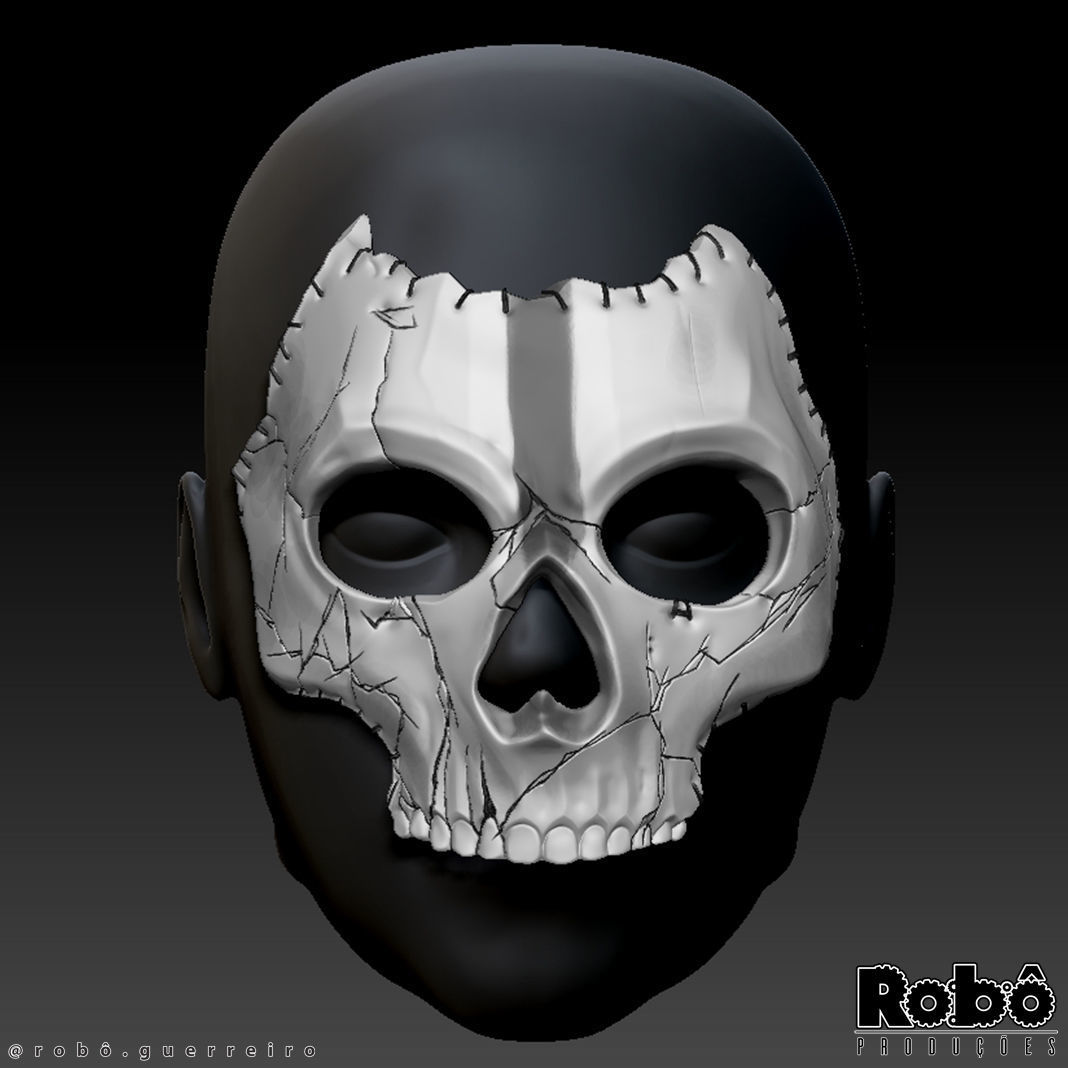 Ghost Mace Mask - Call of Duty - Modern Warfare - WARZONE 3D print model_6