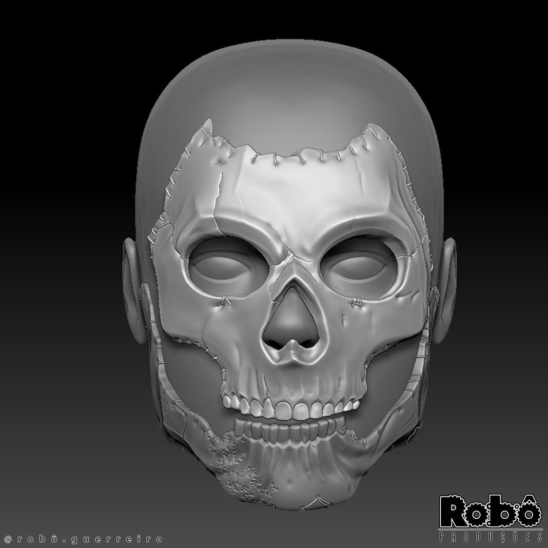 Ghost Mace Mask - Call of Duty - Modern Warfare - WARZONE 3D print model_10