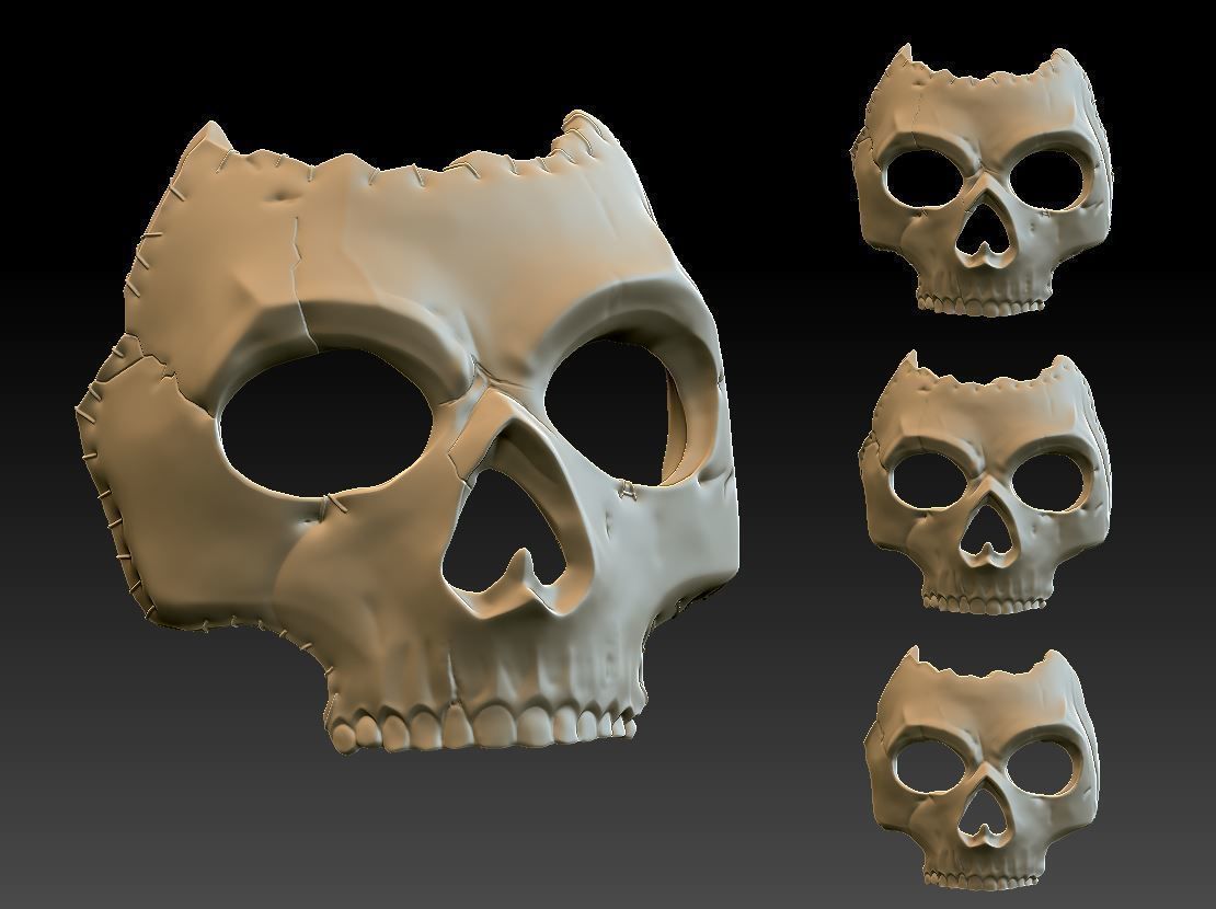 Ghost Mace Mask - Call of Duty - Modern Warfare - WARZONE 3D print model_1