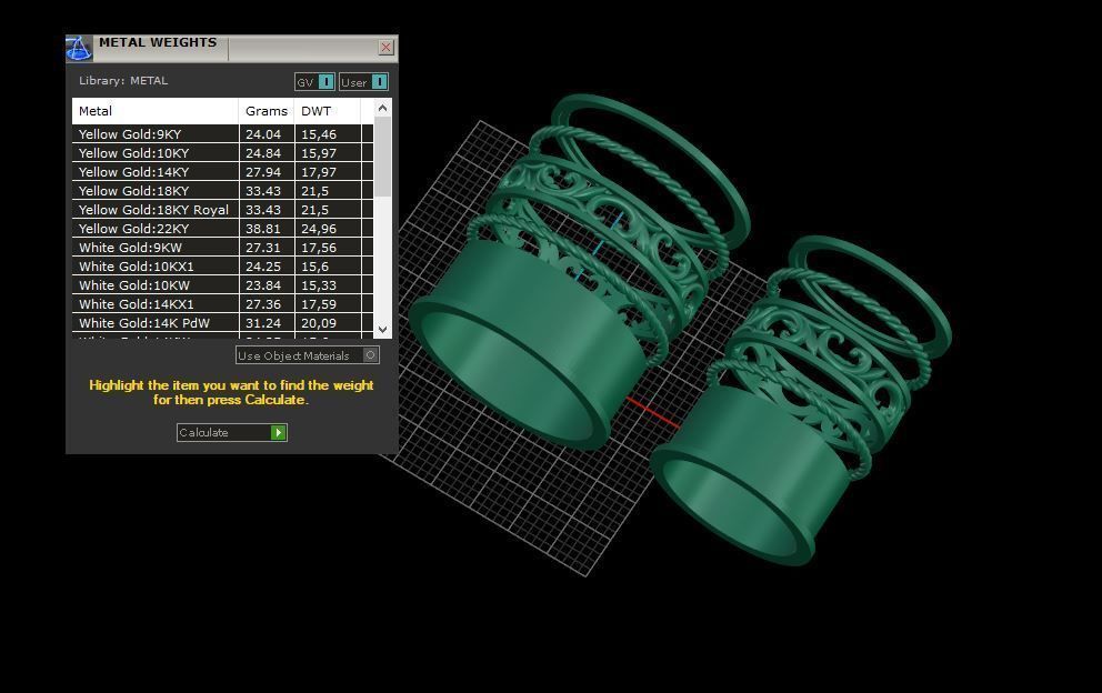 Wedding rings 3d print model A99 3D print model_7