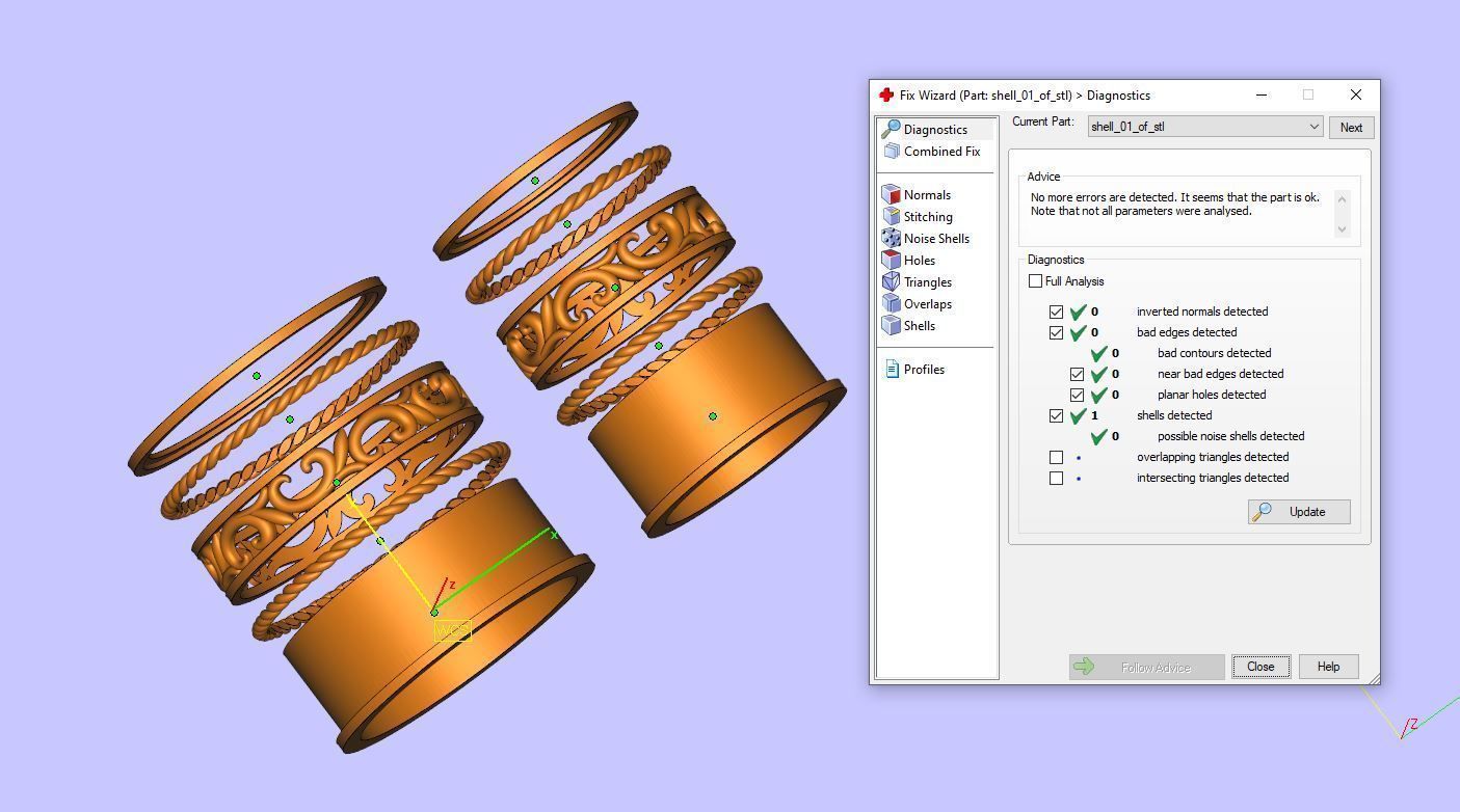 Wedding rings 3d print model A99 3D print model_8