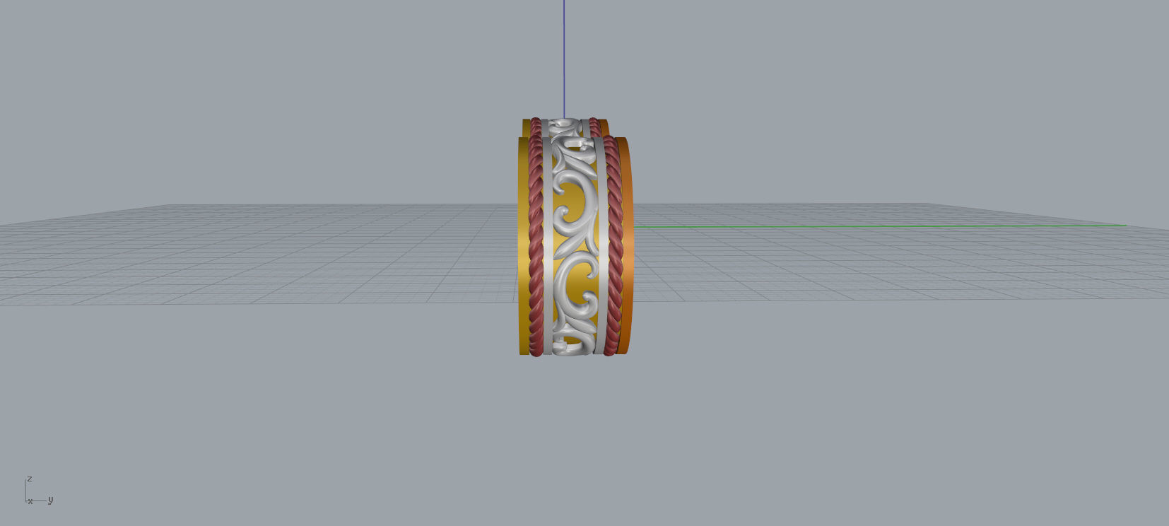 Wedding rings 3d print model A99 3D print model_9