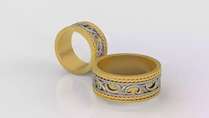 Wedding rings 3d print model A99
