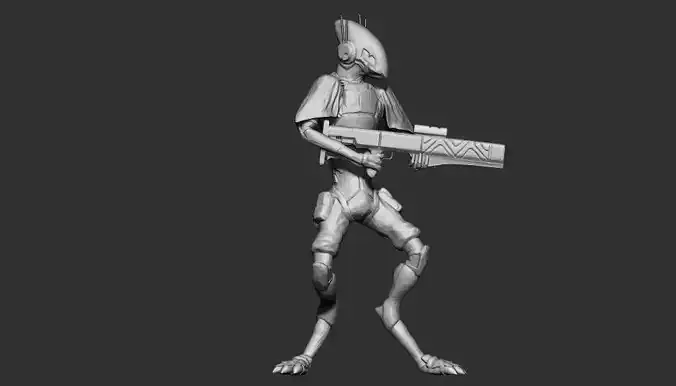 Space solider 3D model