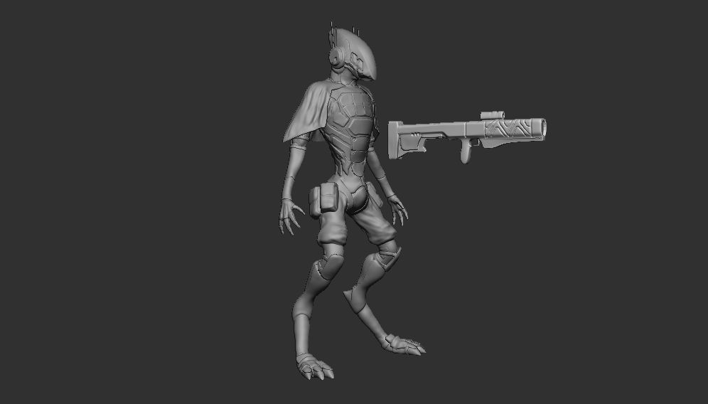 Space solider 3D model 3D model_4
