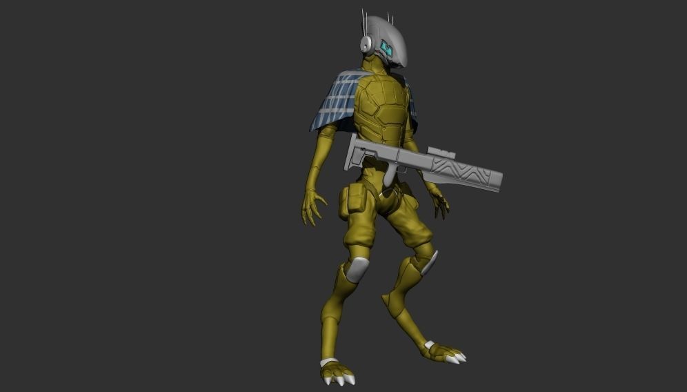 Space solider 3D model 3D model_2