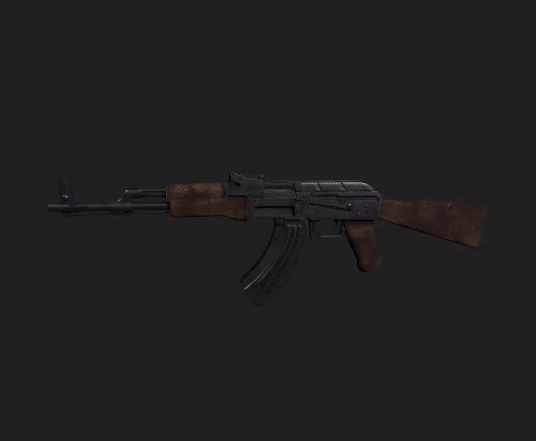 AK-14 ak - rifle Low-poly 3D model_0