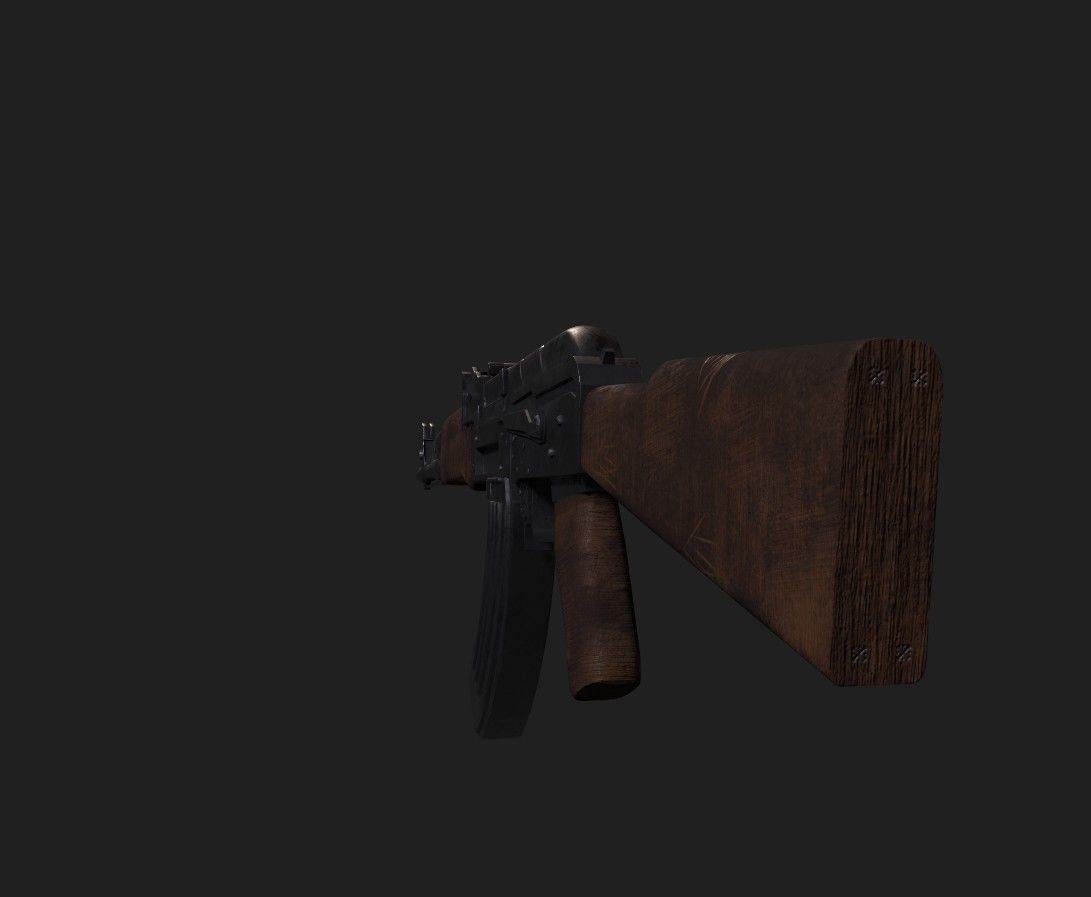 AK-14 ak - rifle Low-poly 3D model_7