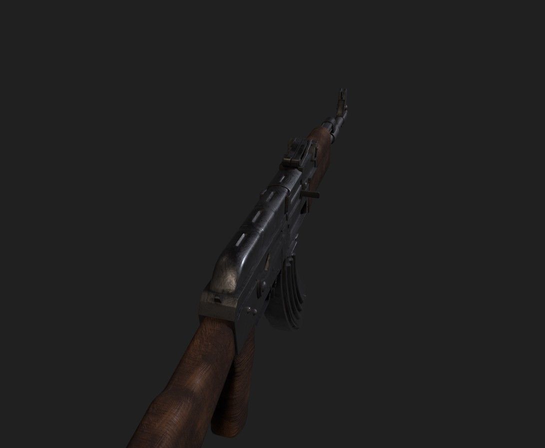 AK-14 ak - rifle Low-poly 3D model_5