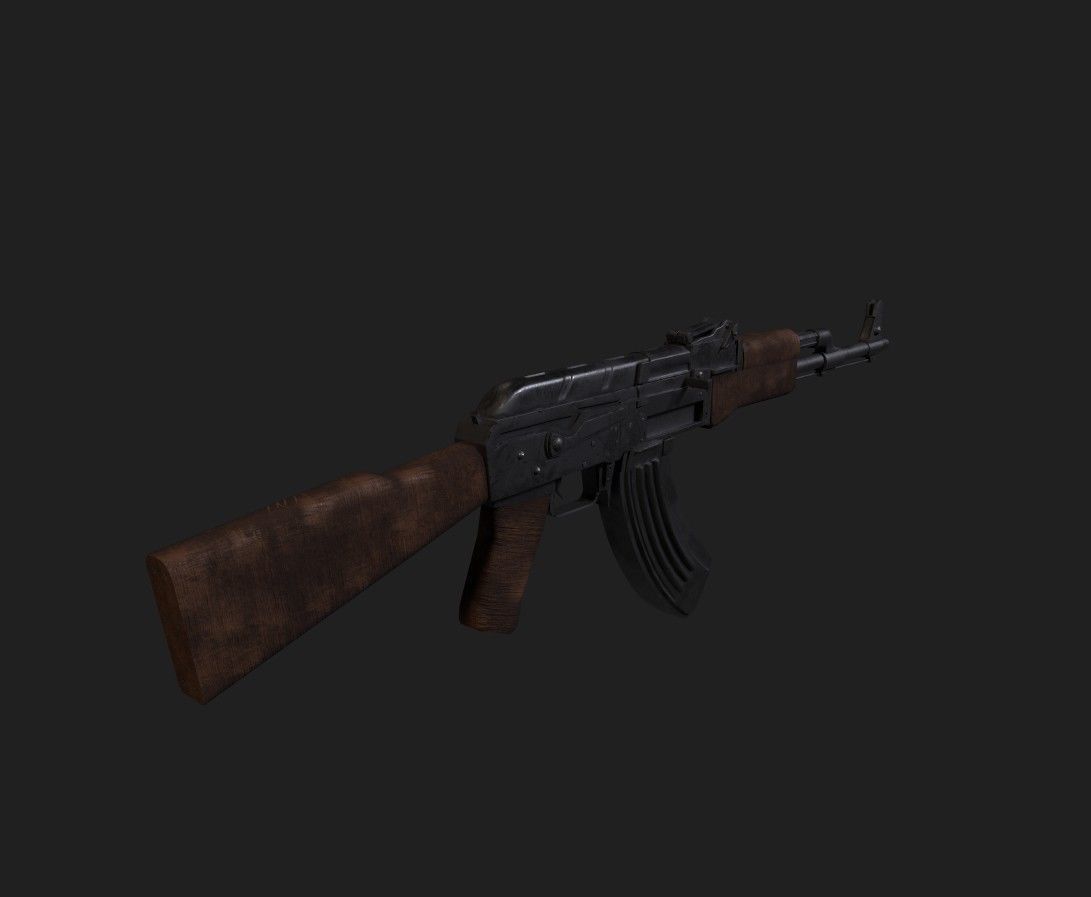 AK-14 ak - rifle Low-poly 3D model_3