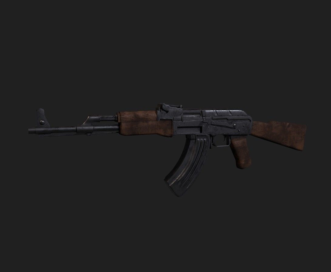 AK-14 ak - rifle Low-poly 3D model_2
