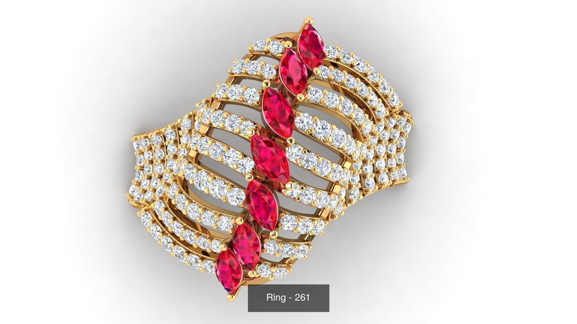 113 Cocktail High Jewelry rings  3D Model Collection_107