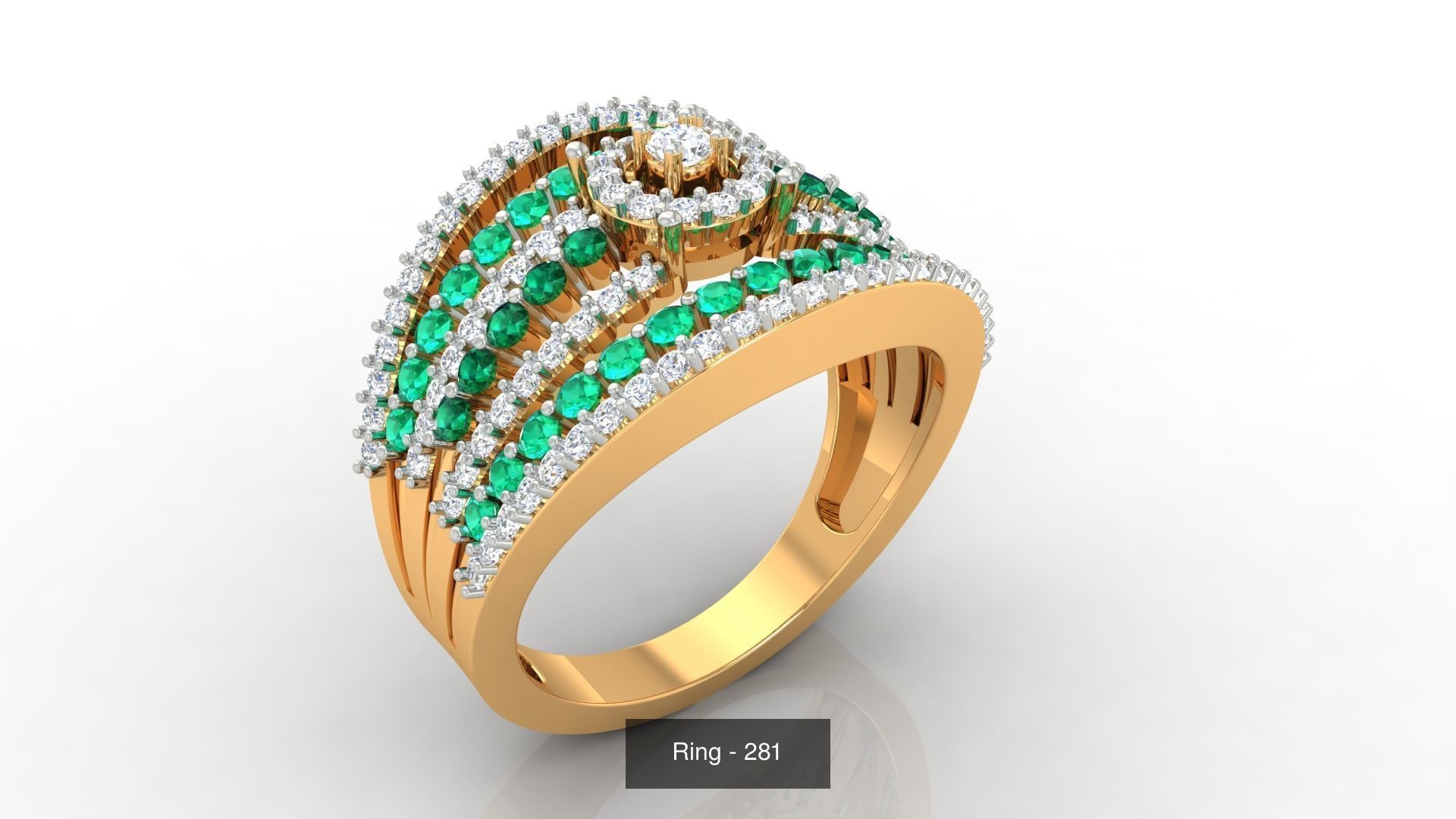 113 Cocktail High Jewelry rings  3D Model Collection_90