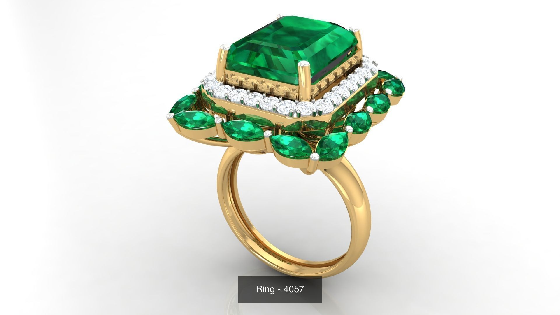 113 Cocktail High Jewelry rings  3D Model Collection_65