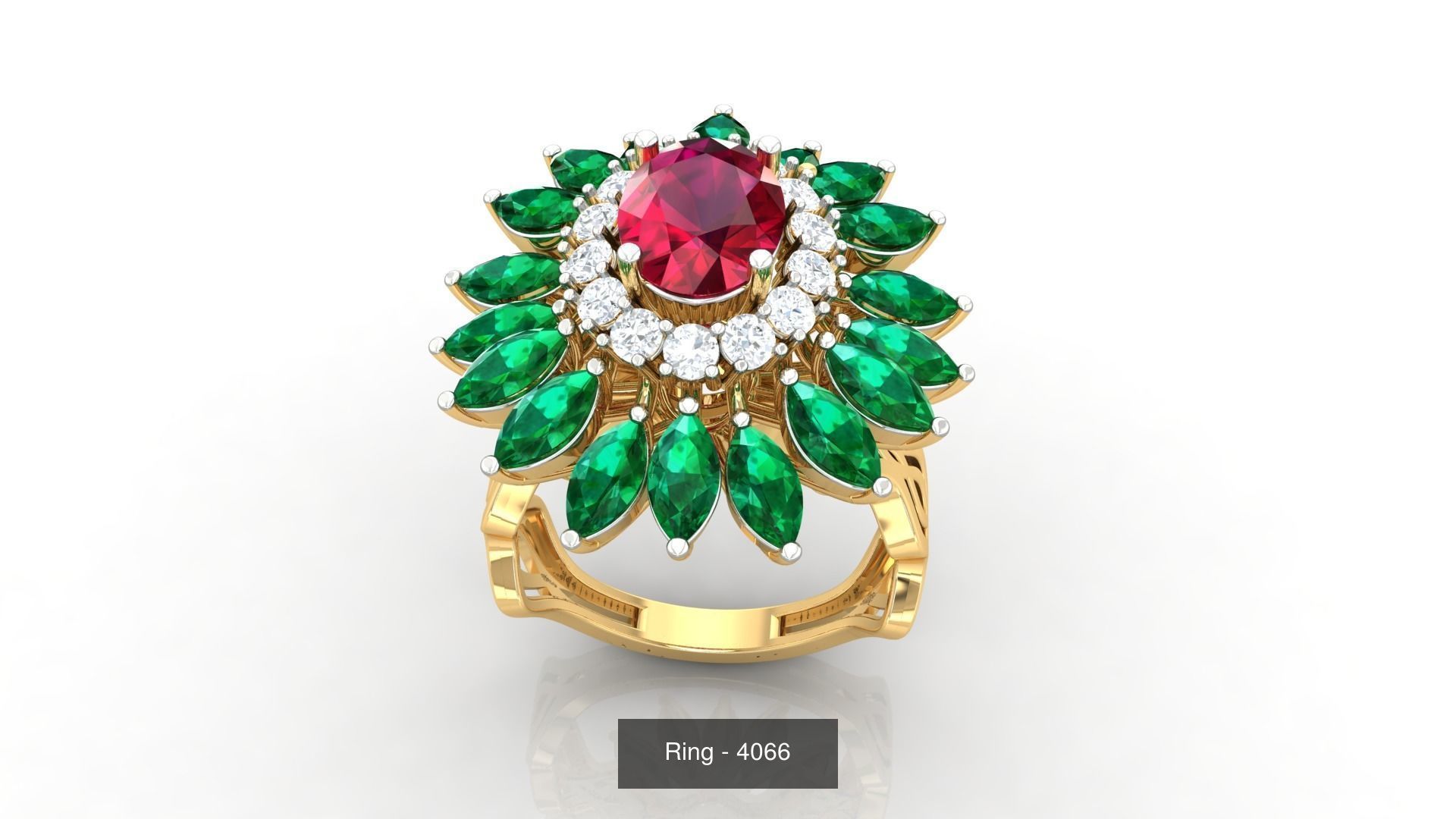 113 Cocktail High Jewelry rings  3D Model Collection_56