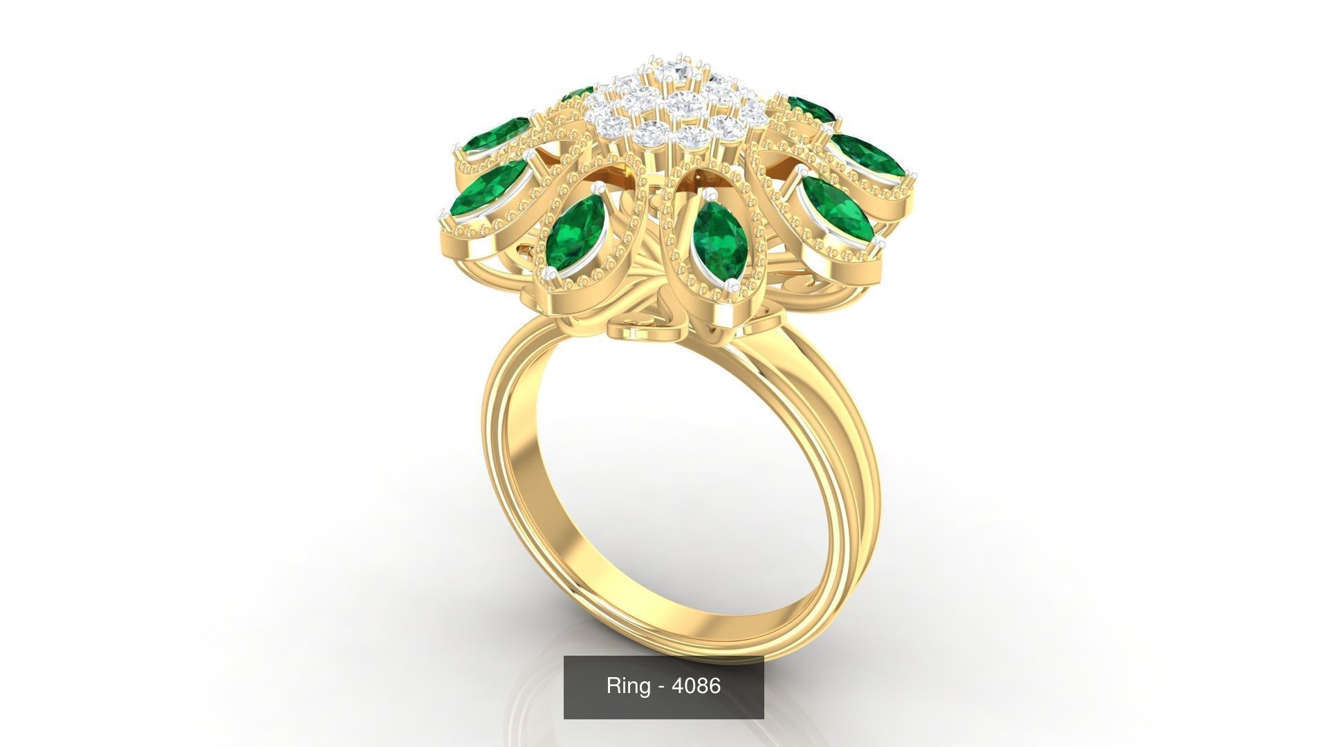 113 Cocktail High Jewelry rings  3D Model Collection_40