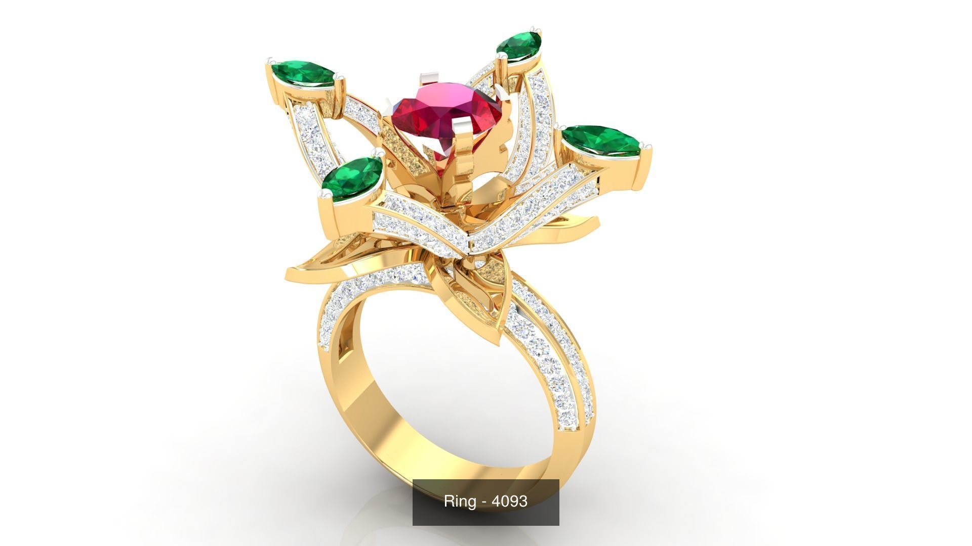 113 Cocktail High Jewelry rings  3D Model Collection_34