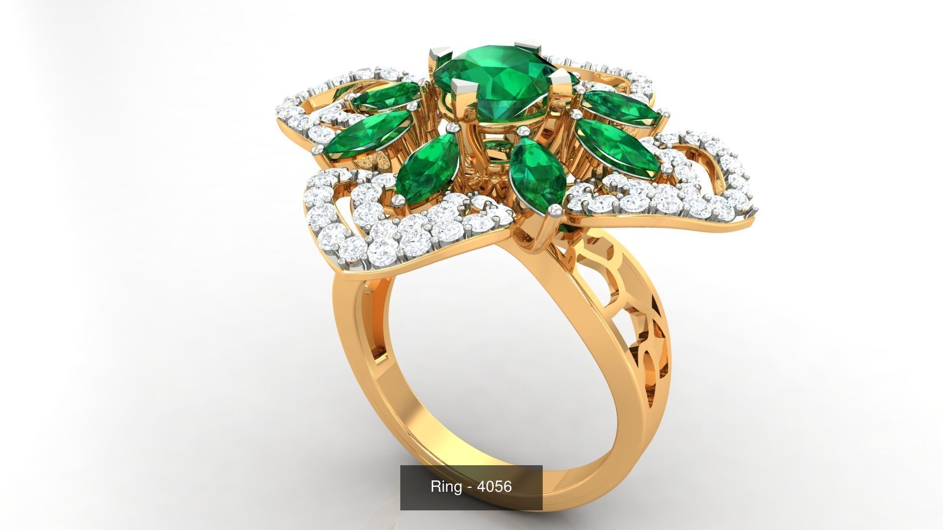 113 Cocktail High Jewelry rings  3D Model Collection_66