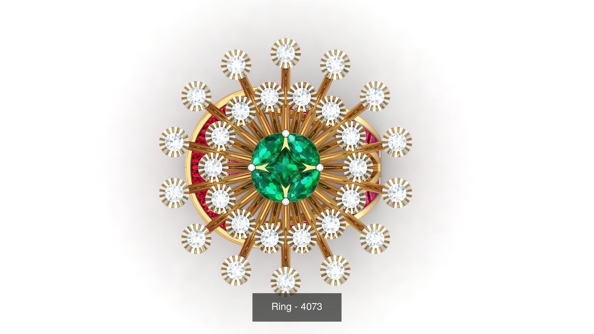 113 Cocktail High Jewelry rings  3D Model Collection_49