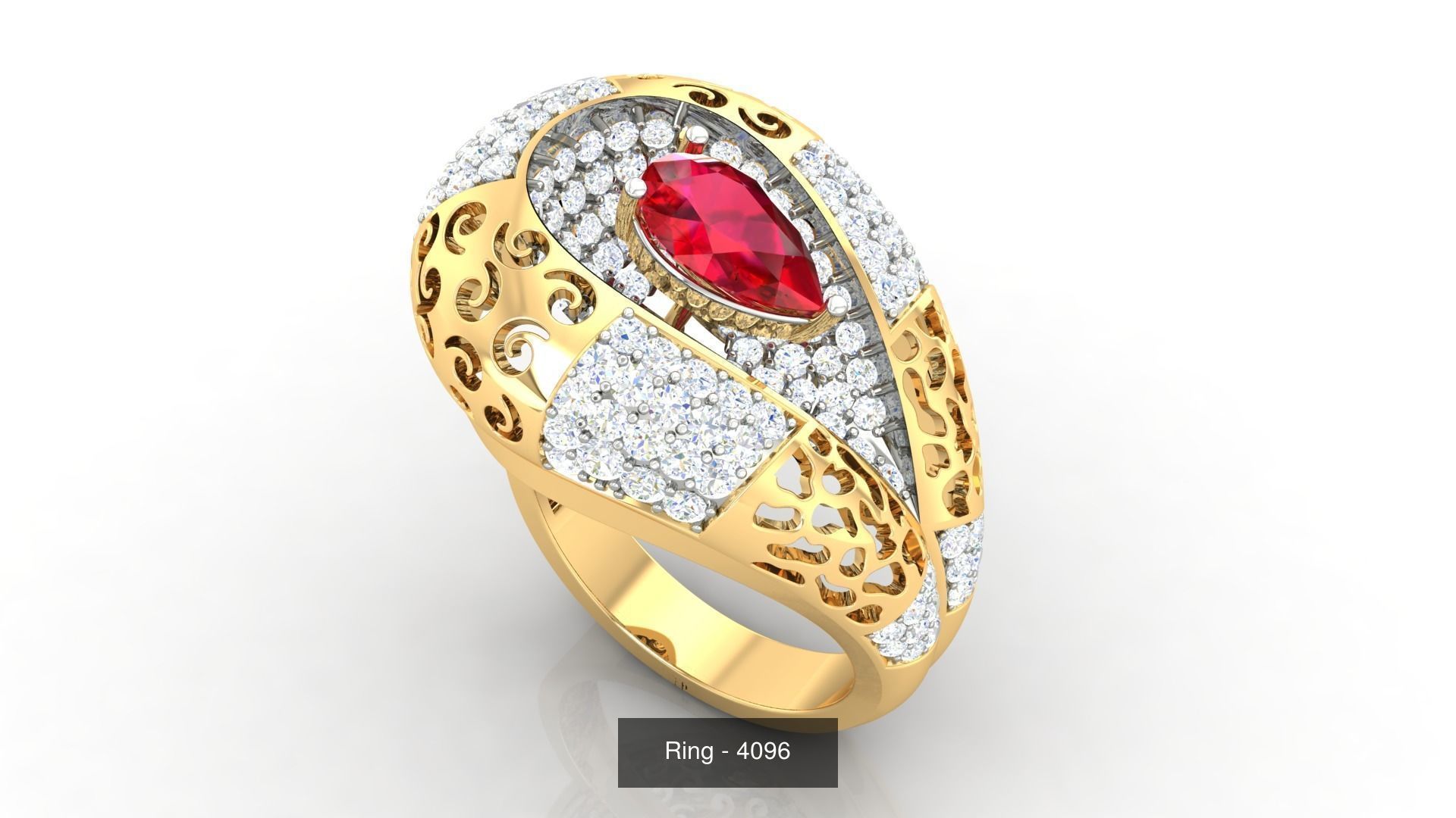 113 Cocktail High Jewelry rings  3D Model Collection_31