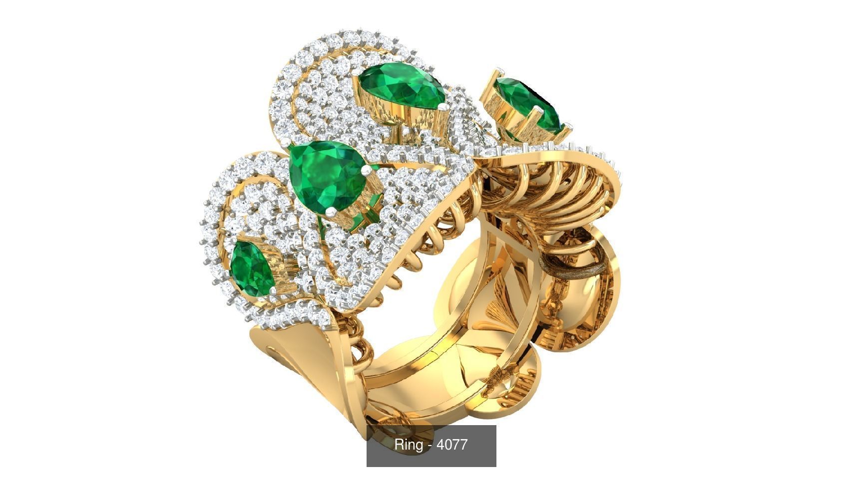 113 Cocktail High Jewelry rings  3D Model Collection_47