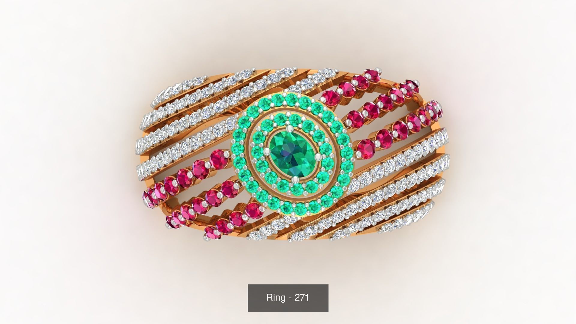 113 Cocktail High Jewelry rings  3D Model Collection_100