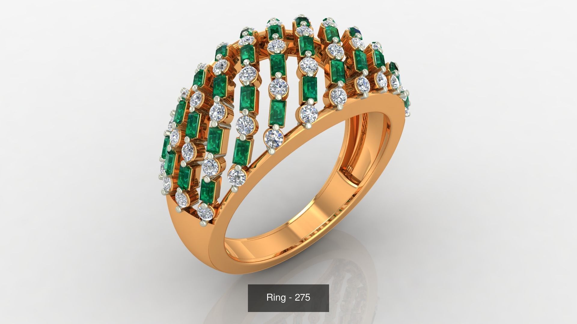 113 Cocktail High Jewelry rings  3D Model Collection_96