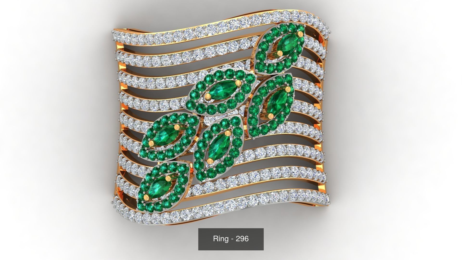 113 Cocktail High Jewelry rings  3D Model Collection_80