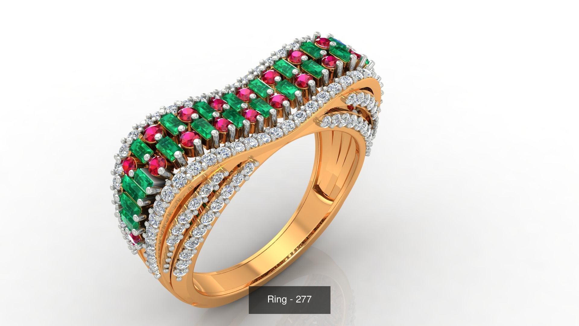 113 Cocktail High Jewelry rings  3D Model Collection_94